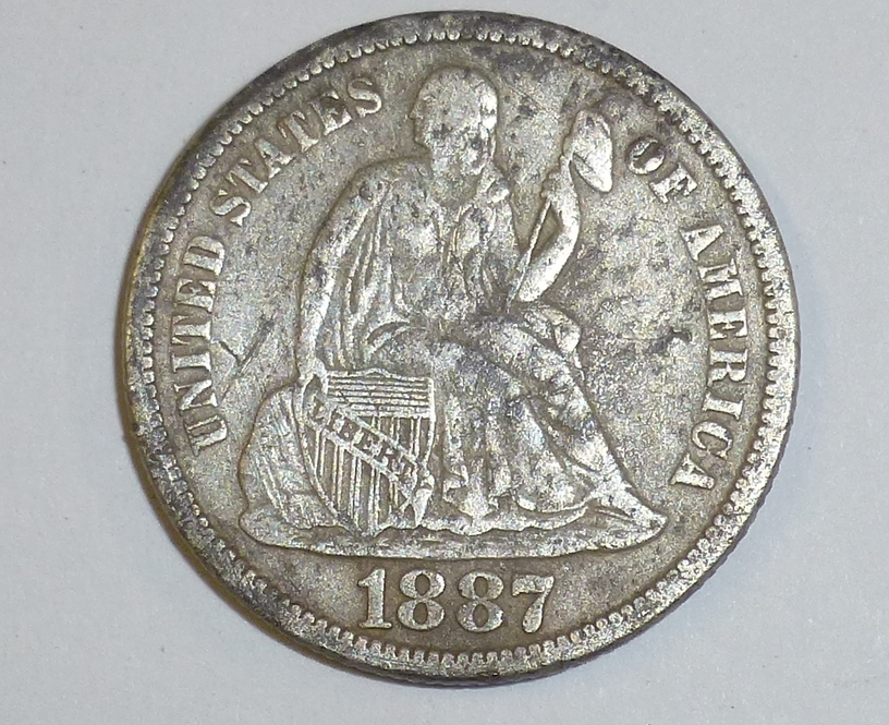 1877 seated dime